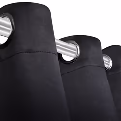 vidaXL 2x Blackout Curtains with Metal Eyelets 135x175 cm Black Window Drapes - Additional view 3