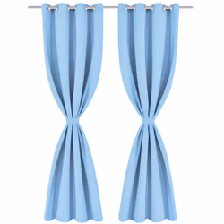 vidaXL Blackout Curtain with Metal Eyelets 270x245 cm Turquoise Window Drapes