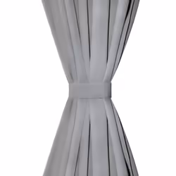 vidaXL 2x Micro-Satin Curtains with Loops 140x175 cm Grey Window Drapes Blinds