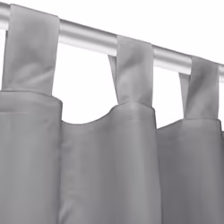 vidaXL 2x Micro-Satin Curtains with Loops 140x245 cm Grey Window Drapes Blinds