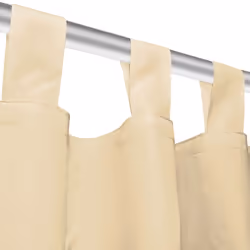 vidaXL 2x Micro-Satin Curtains with Loops 140x225 cm Beige Window Drapes Home