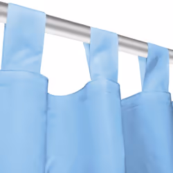 vidaXL 2x Micro-Satin Curtains with Loops 140x175 cm Turquoise Window Drapes