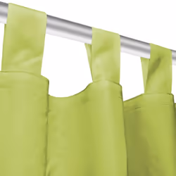vidaXL 2x Micro-Satin Curtains with Loops 140x175 cm Green Window Drapes Home