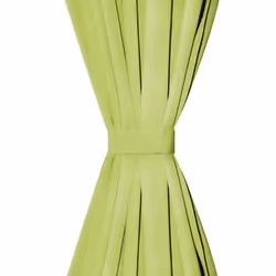 vidaXL 2x Micro-Satin Curtains with Loops 140x175 cm Green Window Drapes Home