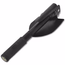 vidaXL Folding Spade Shovel Pick Axe Camping Digging Tool Carbon Steel Black - Additional view 2