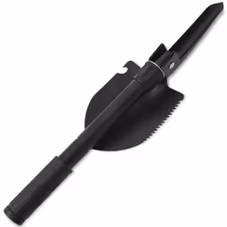 vidaXL Folding Spade Shovel Pick Axe Camping Digging Tool Carbon Steel Black - Additional view 4