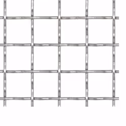 vidaXL Crimped Wire Mesh Panel 50x50cm 21x21x2.5mm Stainless Steel Barrier
