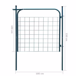 vidaXL Garden Fence Gate Outdoor Patio Lawn Border Edge Fencing Barrier Green - Additional view 5