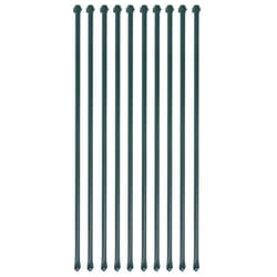 vidaXL 10x Garden Posts 1m Metal Green Fencing Plant Supports Spikes Stakes