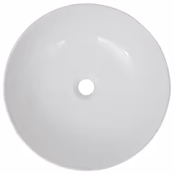 vidaXL Basin Round Ceramic White 41.5x13.5cm Bathroom Above Counter Wash Sink