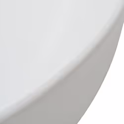 vidaXL Basin Round Ceramic White 41.5x13.5cm Bathroom Above Counter Wash Sink