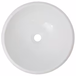 vidaXL Basin Ceramic White Round Cloakroom Bathroom Above Counter Wash Sink - Additional view 2