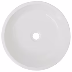 vidaXL Basin Round Ceramic White 42x12cm Bathroom Cloakroom Countertop Sink