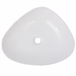 vidaXL Basin Triangle Ceramic White 50.5x41x12cm Bathroom Countertop Sink