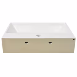 vidaXL Basin with Faucet Hole Ceramic White 60.5x42.5x14.5cm Countertop Sink