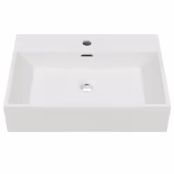 vidaXL Basin with Faucet Hole Ceramic White 60.5x42.5x14.5cm Countertop Sink - Additional view 6