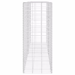 vidaXL Gabion Basket Steel 85x30x200cm Silver Garden Landscaping Wall Rock