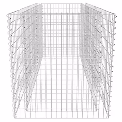 vidaXL Gabion Raised Bed Steel 180x90x100cm Silver Garden Landscaping Rock - Additional view 4