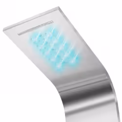 vidaXL Shower Panel System Stainless Steel Curved Tower Column Pillar Bathroom - Additional view 4