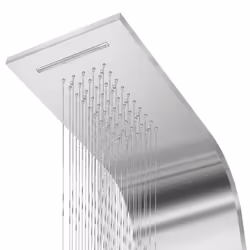 vidaXL Shower Panel System Stainless Steel Curved Tower Column Pillar Bathroom - Additional view 5
