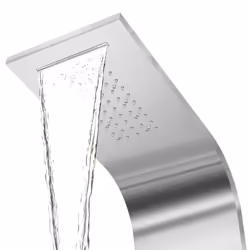 vidaXL Shower Panel System Stainless Steel Curved Tower Column Pillar Bathroom - Additional view 6
