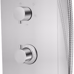 vidaXL Shower Panel System Stainless Steel Curved Tower Column Pillar Bathroom - Additional view 7