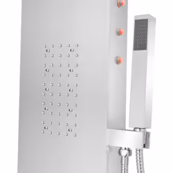 vidaXL Shower Panel System Stainless Steel Curved Tower Column Pillar Bathroom - Additional view 8