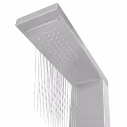 vidaXL Shower Panel System Stainless Steel Square Tower Column Pillar Bathroom - Additional view 4