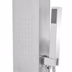vidaXL Shower Panel System Stainless Steel Square Tower Column Pillar Bathroom - Additional view 6