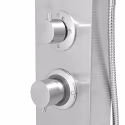 vidaXL Shower Panel System Stainless Steel Square Tower Column Pillar Bathroom - Additional view 7