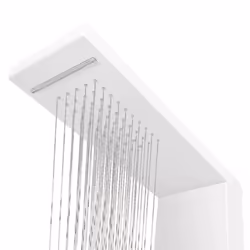 vidaXL Shower Panel System Aluminium Matte White Tower Column Pillar Bathroom