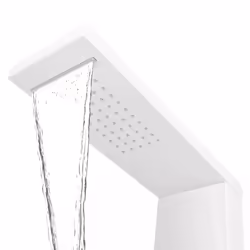 vidaXL Shower Panel System Aluminium Matte White Tower Column Pillar Bathroom - Additional view 4