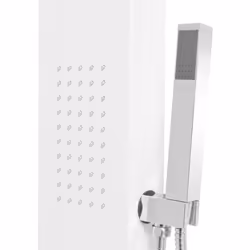 vidaXL Shower Panel System Aluminium Matte White Tower Column Pillar Bathroom - Additional view 6