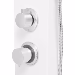 vidaXL Shower Panel System Aluminium Matte White Tower Column Pillar Bathroom - Additional view 7