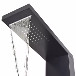 vidaXL Shower Panel System Aluminium Matte Black Tower Column Pillar Bathroom