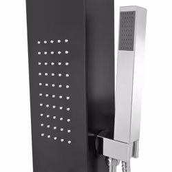 vidaXL Shower Panel System Aluminium Matte Black Tower Column Pillar Bathroom - Additional view 5