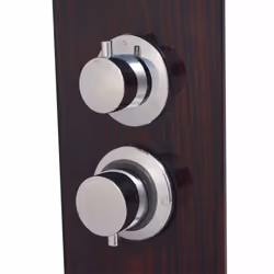 vidaXL Shower Panel System Glass Brown Tower Pillar with Massage Jets Bathroom - Additional view 5
