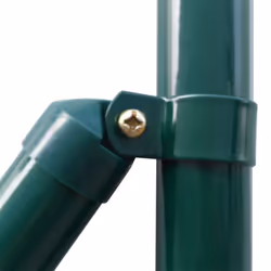 vidaXL Euro Fence Set with Ground Spikes 10x1.5m Steel Green Panel Barrier