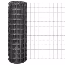 vidaXL Euro Fence Panel Screen Barrier with Mesh Steel Grey/Green Multi Sizes - 10 m/ 1.2 m