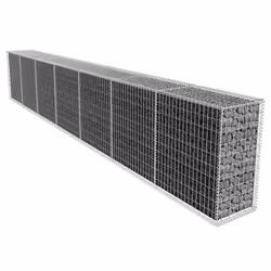 vidaXL Gabion Wall with Cover 600x50x100cm Basket Welded Mesh Rock-Stone Wall