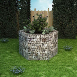 vidaXL Hexagonal Gabion Raised Bed Outdoor Garden Plant Basket Pot Raised Bed
