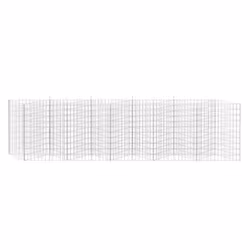 vidaXL Gabion Basket/Planter/Raised Vegetable Bed Steel Wall Fencing Barrier