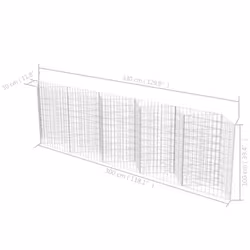 vidaXL Gabion Basket/Planter/Raised Vegetable Bed Steel Wall Fencing Barrier - Additional view 5