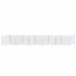 vidaXL Gabion Basket/Planter/Raised Vegetable Bed Steel 300x30x50cm Fence - Additional view 3