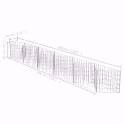 vidaXL Gabion Basket/Planter/Raised Vegetable Bed Steel 300x30x50cm Fence - Additional view 5