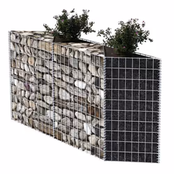 vidaXL Gabion Basket/Planter/Raised Vegetable Bed Steel 120x30x100cm Fence - Additional view 2