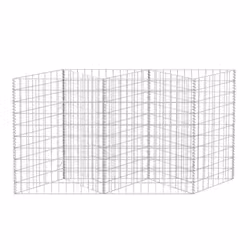 vidaXL Gabion Basket/Planter/Raised Vegetable Bed Steel 120x30x100cm Fence - Additional view 3