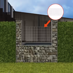vidaXL Gabion Basket U-Shape Steel 160x20x150cm Garden Stone Rock Wire Fence