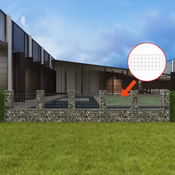 vidaXL Gabion Basket U-Shape Steel 570x20x100cm Outdoor Garden Cage Wall Fence