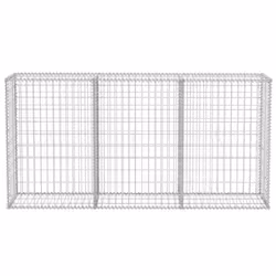 vidaXL Gabion Basket Steel 200x30x100cm Outdoor Garden Basket Wall Wire Fence